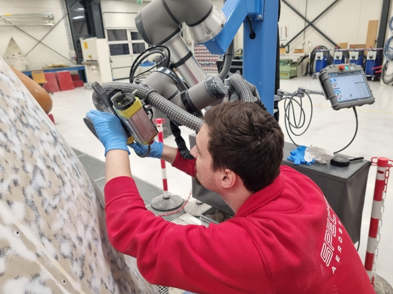 Where in the world are Radomes completely sanded by an autonomous robot?