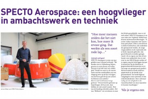 Positief nieuws over SPECTO in de Lelystad-Airport krant